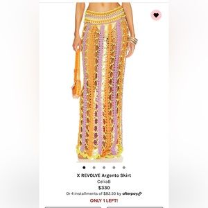 Celia B Argento Skirt x Revolve